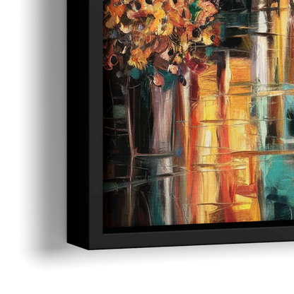 Madison Summer Festival Scene - Close-Up Black Frame Canvas