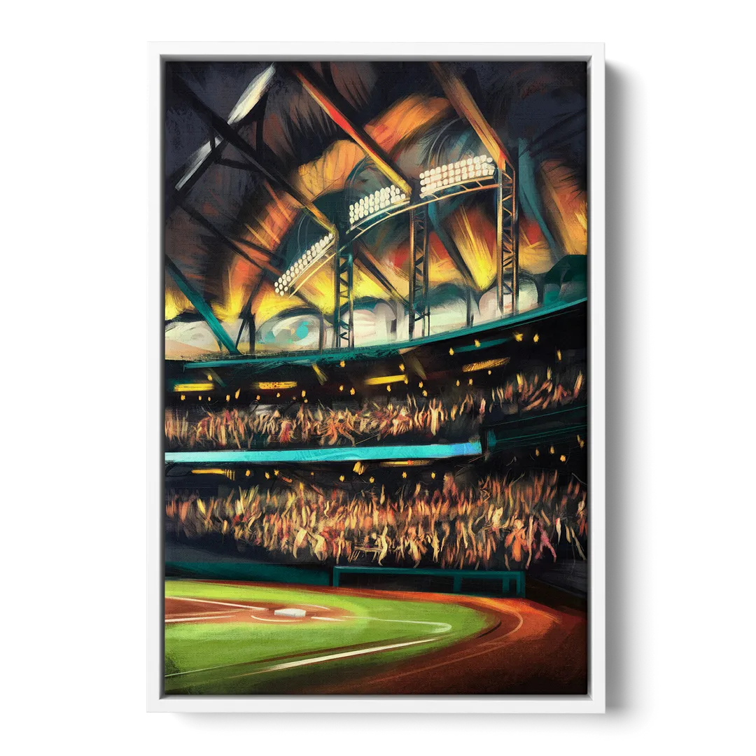 Tampa Bay Rays Game Day Energy - White Frame Canvas