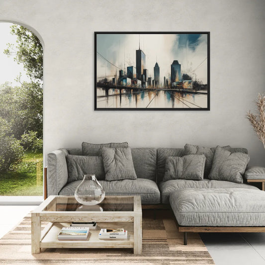 Montreal Museum of Fine Arts - Living Room Black Frame Canvas