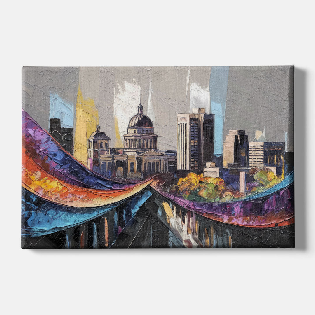 Des Moines Historic Landmarks - Canvas Wall Art