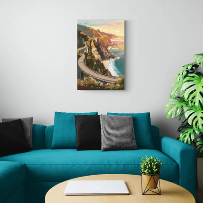 Big Sur Scenic Highway - Canvas Wall Art Living Room