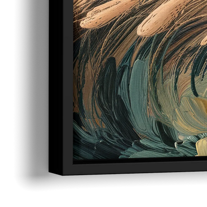 Seaside Dunes And Grass - Close-Up Black Frame Canvas
