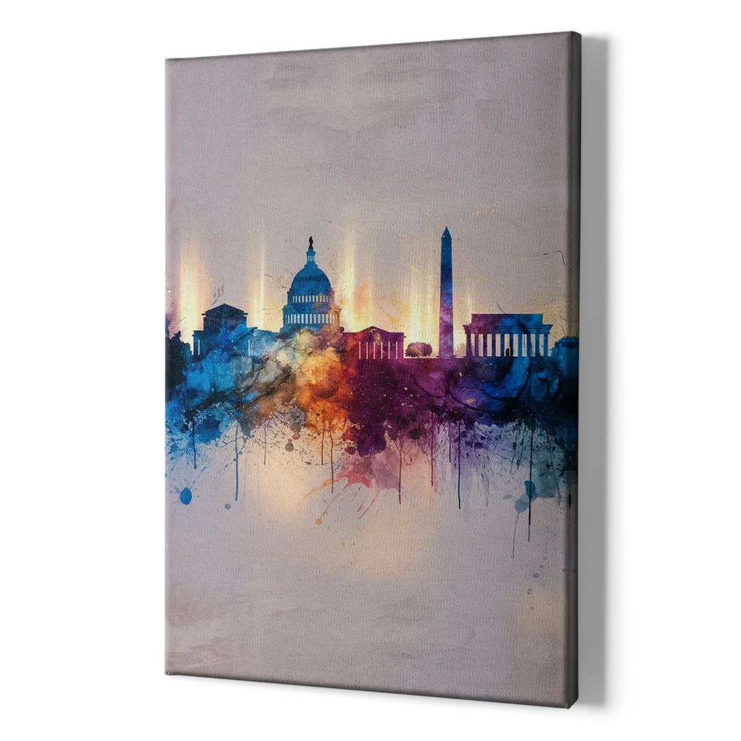 Washington Cityscapes - Canvas Print Art Sides