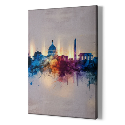 Washington Cityscapes - Canvas Print Art Sides