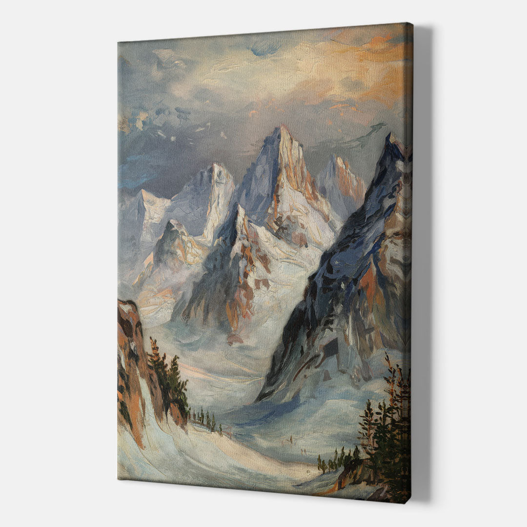 Anchorage Snowy Peaks - Canvas Wall Art Indoor