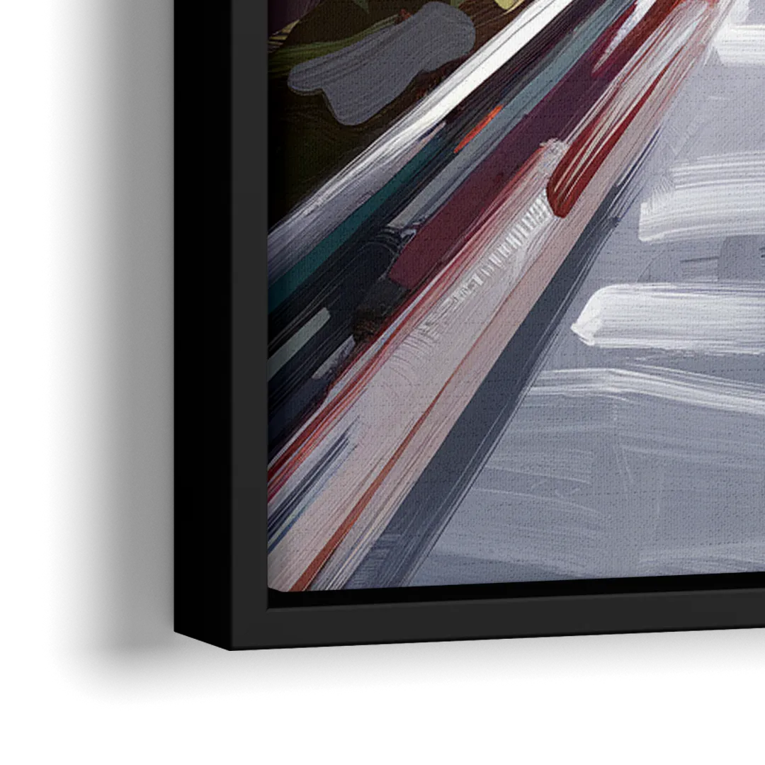Atlanta Beltline Artwork - Close-Up Black Frame Canvas