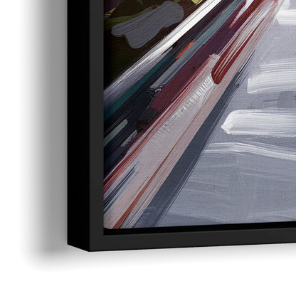 Atlanta Beltline Artwork - Close-Up Black Frame Canvas