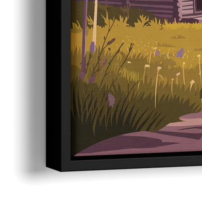 Jackson Hole Mountain Views - Close-Up Black Frame Canvas