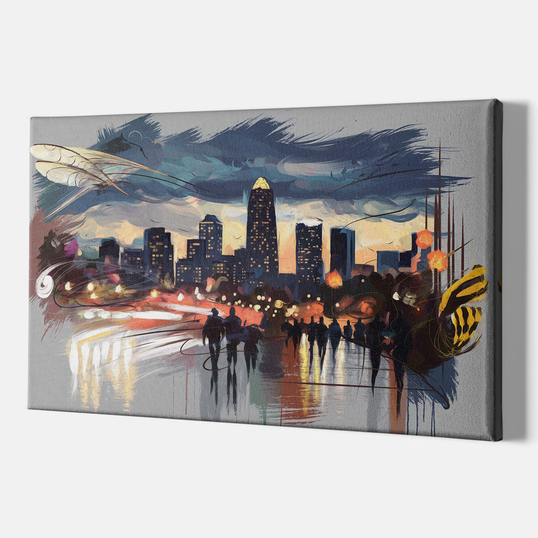 Charlotte Hornets Tribute - Canvas Wall Art Indoor