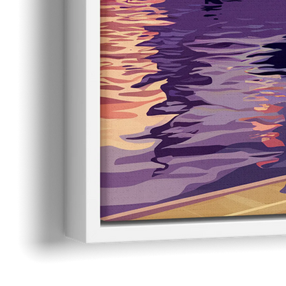 San Diego Harbor View - Close-Up White Frame Canvas