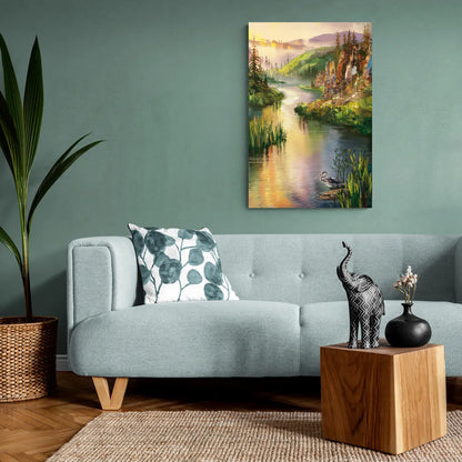 Spokane Scenic River - Canvas Wall Art Living Room