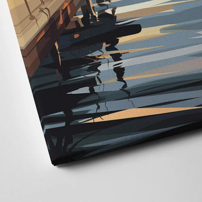 Long Beach Harbor and Sailboats Canvas Close Up