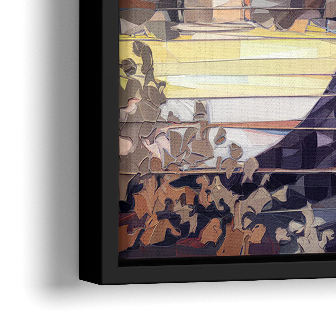 Arlington Memorial Bridge - Close-Up Black Frame Canvas
