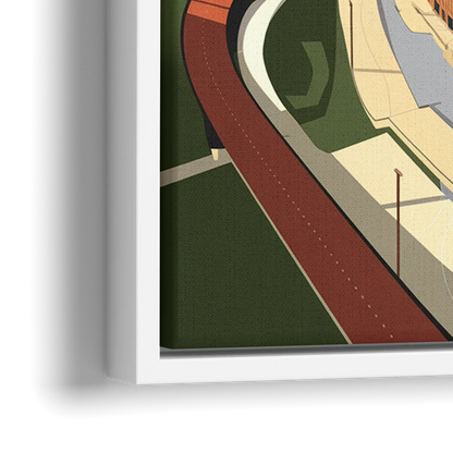 Camden Yards Baseball Stadium - Close-Up White Frame Canvas