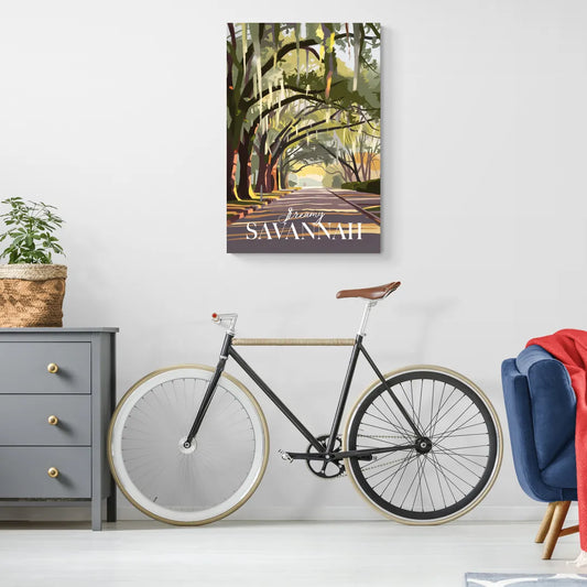 Savannah Spanish Moss Streets - Canvas Wall Art Living Room