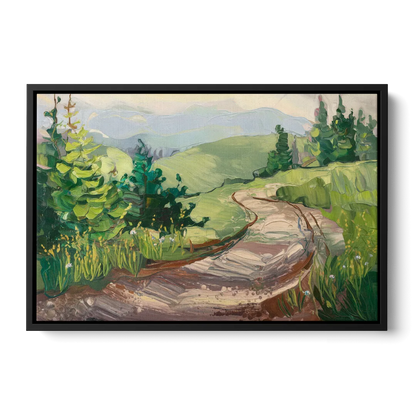 Burlington Green Mountain Trails - Black Frame Canvas