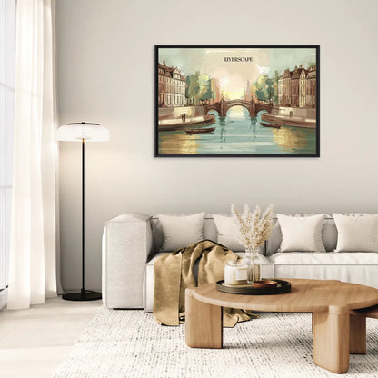 Glendale Urban Serenity - Living Room Black Frame Canvas