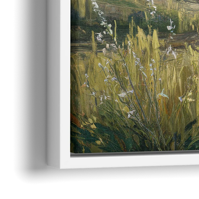 Lubbock Prairie Landscape - Close-Up White Frame Canvas