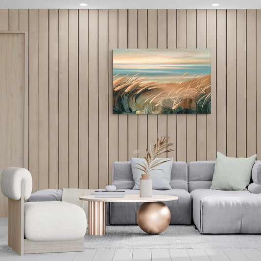Seaside Dunes And Grass - Canvas Wall Art Living Room