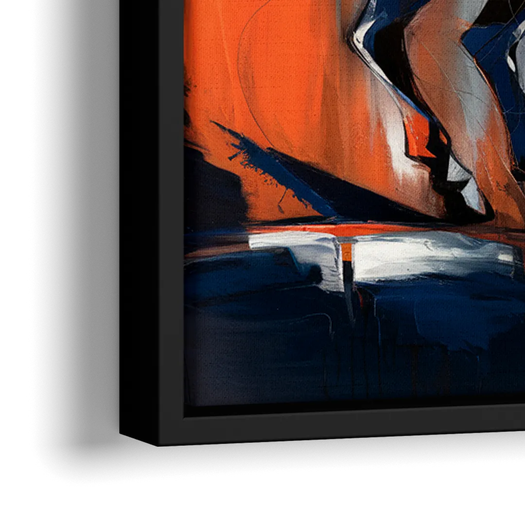 Denver Broncos Legacy - Close-Up Black Frame Canvas
