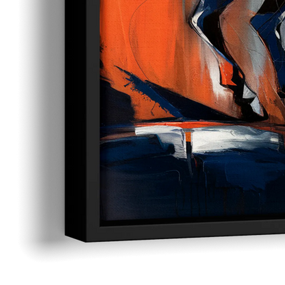Denver Broncos Legacy - Close-Up Black Frame Canvas