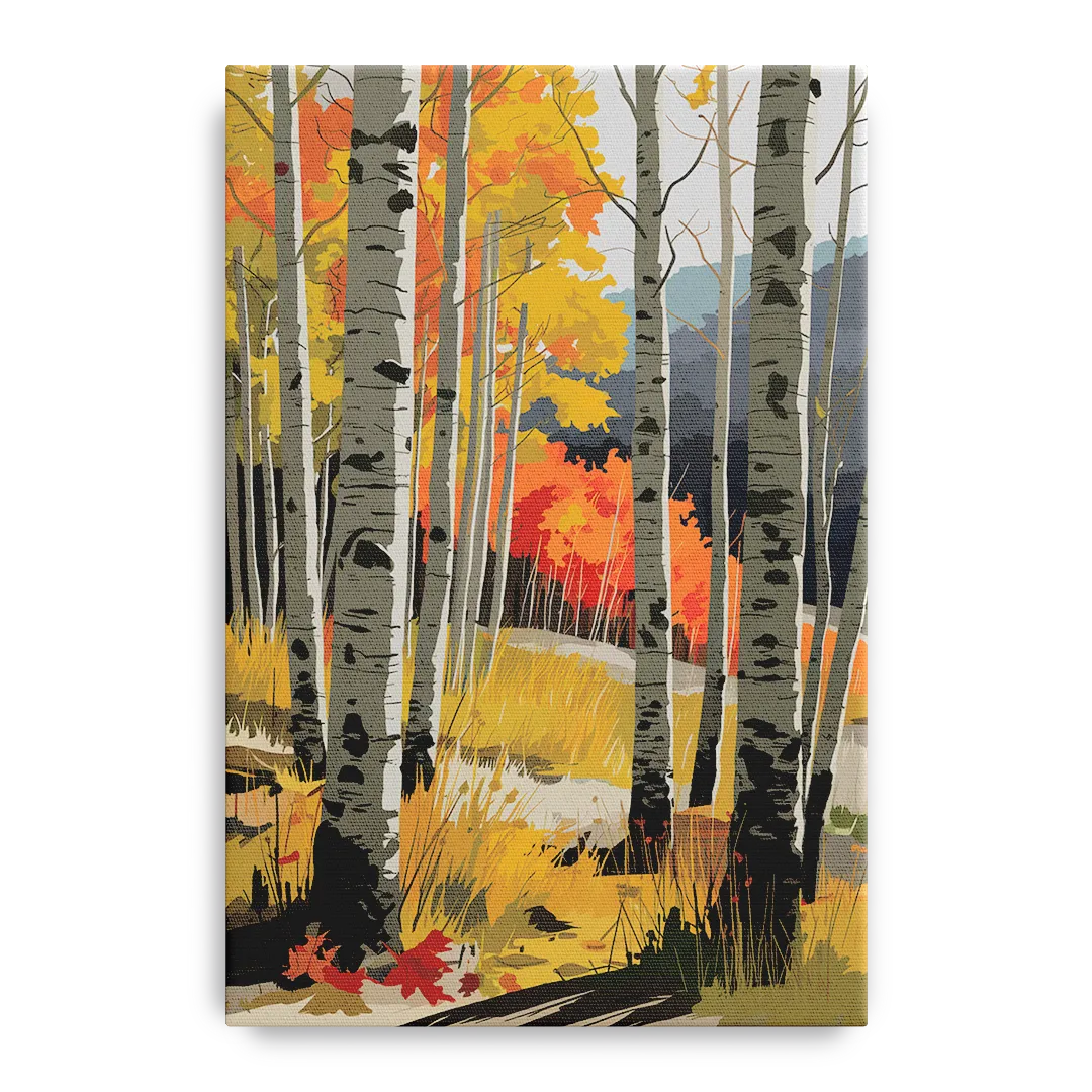 Aspen Vibrant Fall Colors - Canvas Wall Art