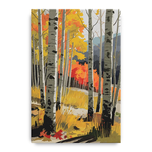 Aspen Vibrant Fall Colors - Canvas Wall Art