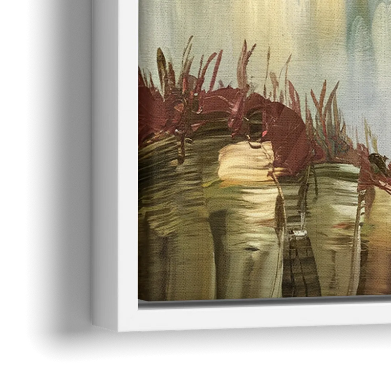 Ashland Mountain View - Close-Up White Frame Canvas