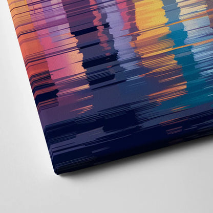 Long Beach Cityscape Evening Lights Nightscape Canvas Close Up