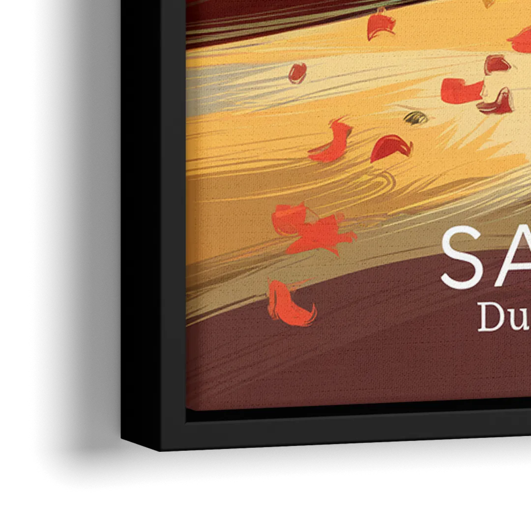 Salem Fall Foliage - Close-Up Black Frame Canvas