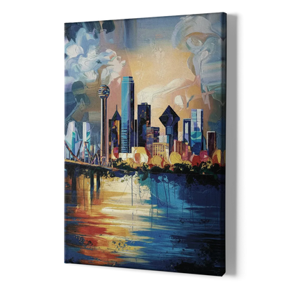 Dallas Unique Perspectives - Canvas Print Art Sides