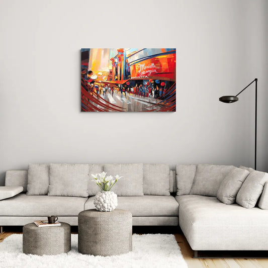 Marietta Braves Fan Tribute - Canvas Wall Art Living Room