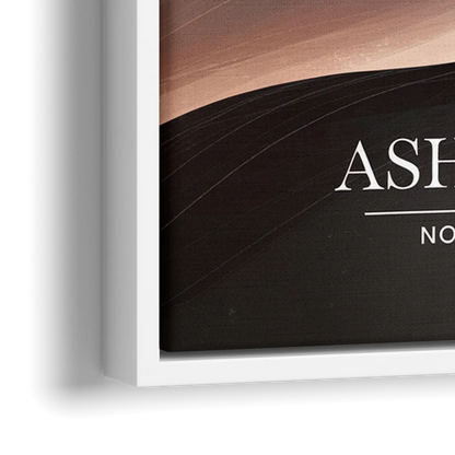 Asheville Skyline and Mountains - Close-Up White Frame Canvas