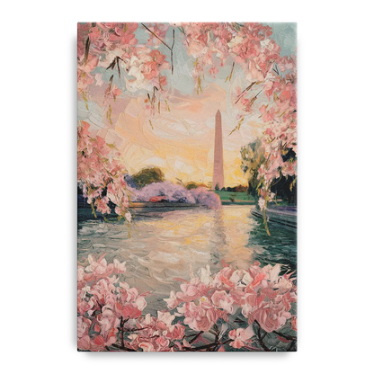 Washington DC Cherry Blossoms - Canvas Wall Art