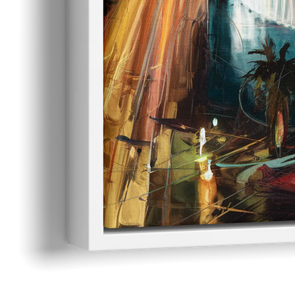 Las Vegas Iconic Strip - Close-Up White Frame Canvas