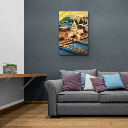 Richmond Virginia Capitals - Canvas Wall Art Living Room