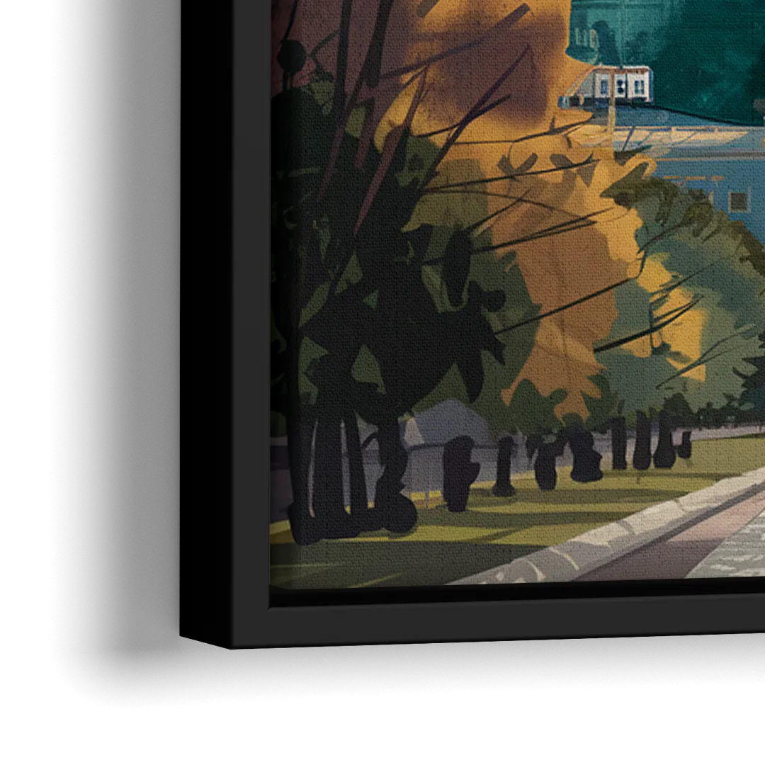 Washington Dc Architecture - Close-Up Black Frame Canvas