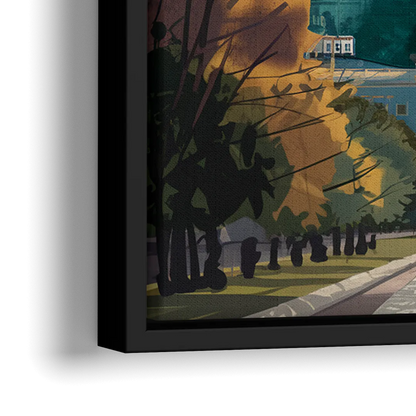 Washington Dc Architecture - Close-Up Black Frame Canvas