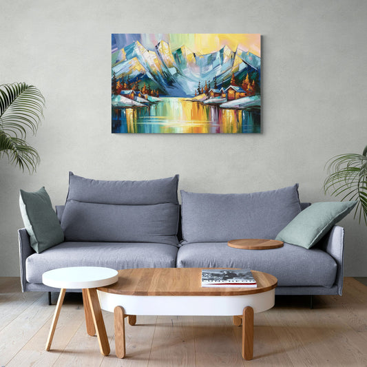 Anchorage Mountain Views - Canvas Wall Art Living Room