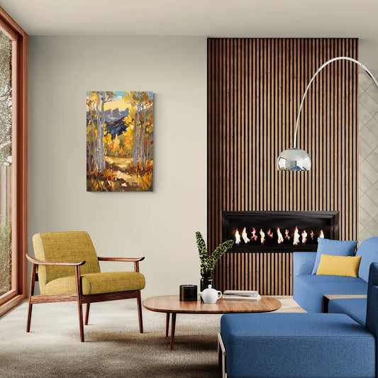 Telluride Autumn Aspen Forest - Canvas Wall Art Living Room