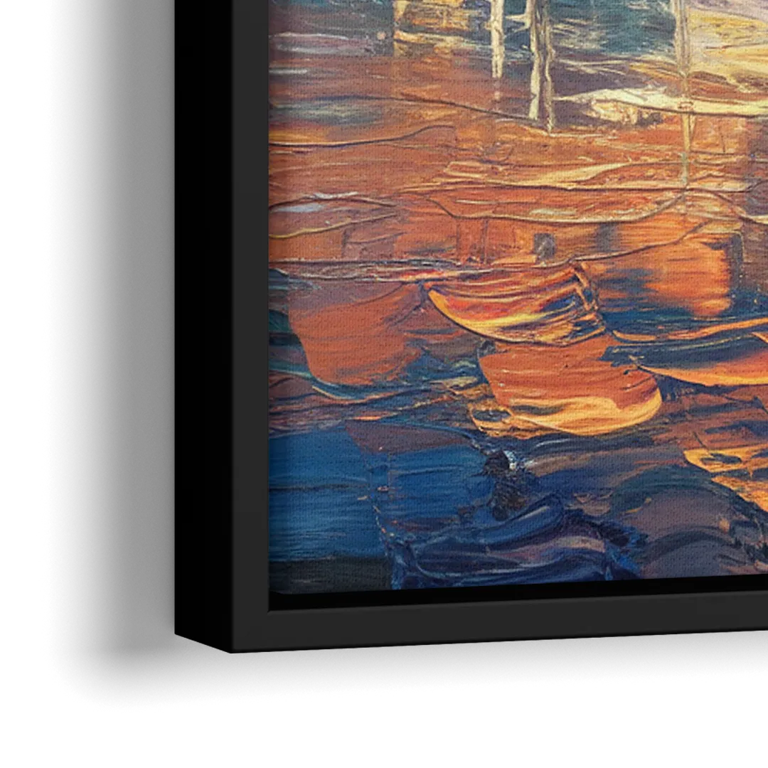 Baton Rouge Riverfront Beauty - Close-Up Black Frame Canvas