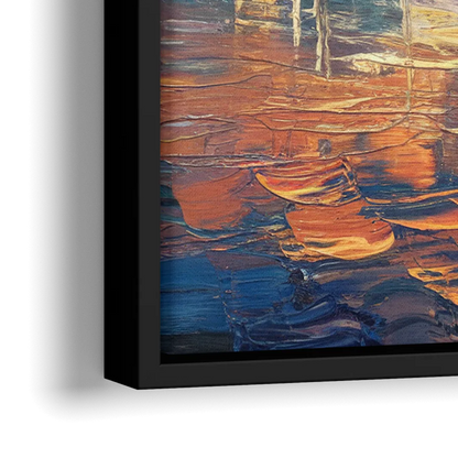 Baton Rouge Riverfront Beauty - Close-Up Black Frame Canvas