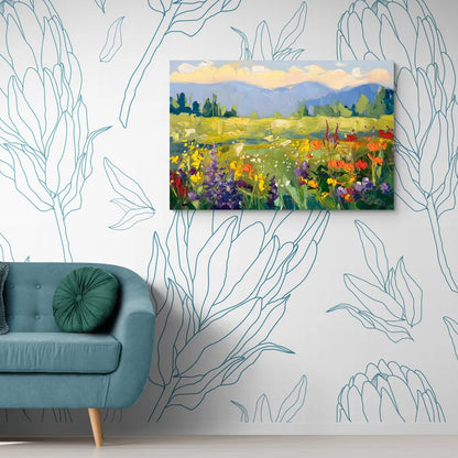 Breckenridge Summer Wildflowers - Canvas Wall Art Living Room