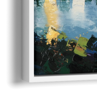 Ashland Skyline at Sunset - Close-Up White Frame Canvas