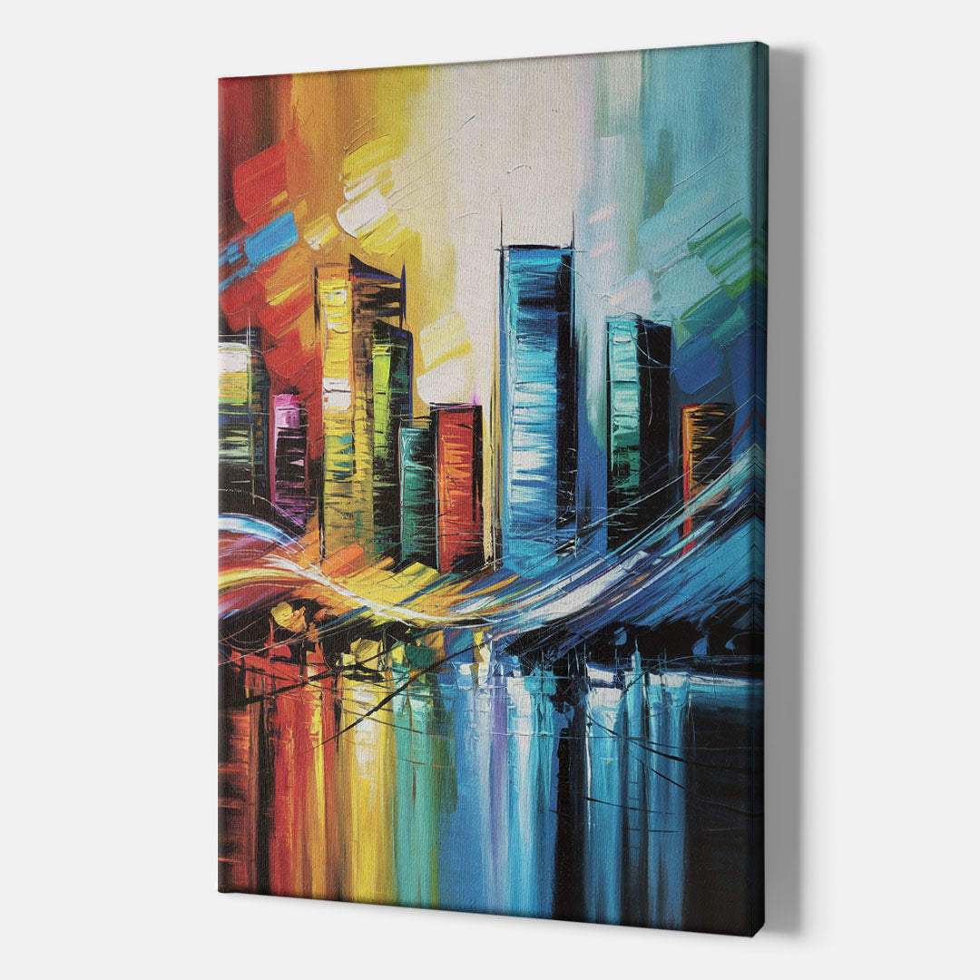 Houston Urban Energy - Canvas Wall Art Indoor