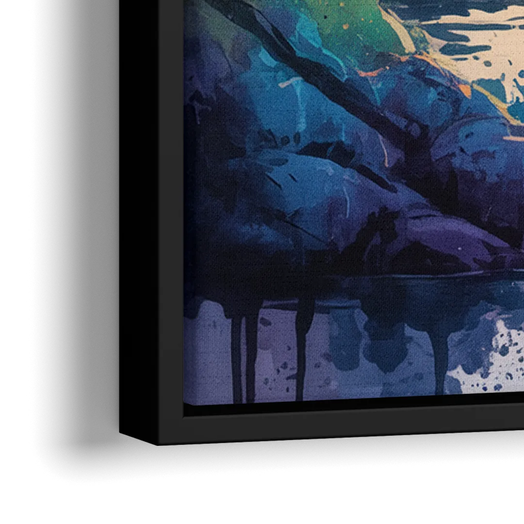 Vancouver Island Mist - Close-Up Black Frame Canvas