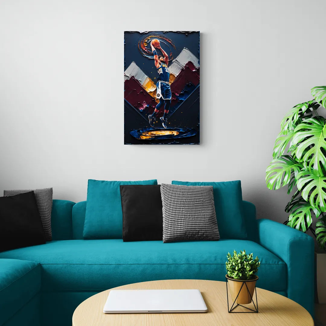 Denver Nuggets Team Spirit - Canvas Wall Art Living Room
