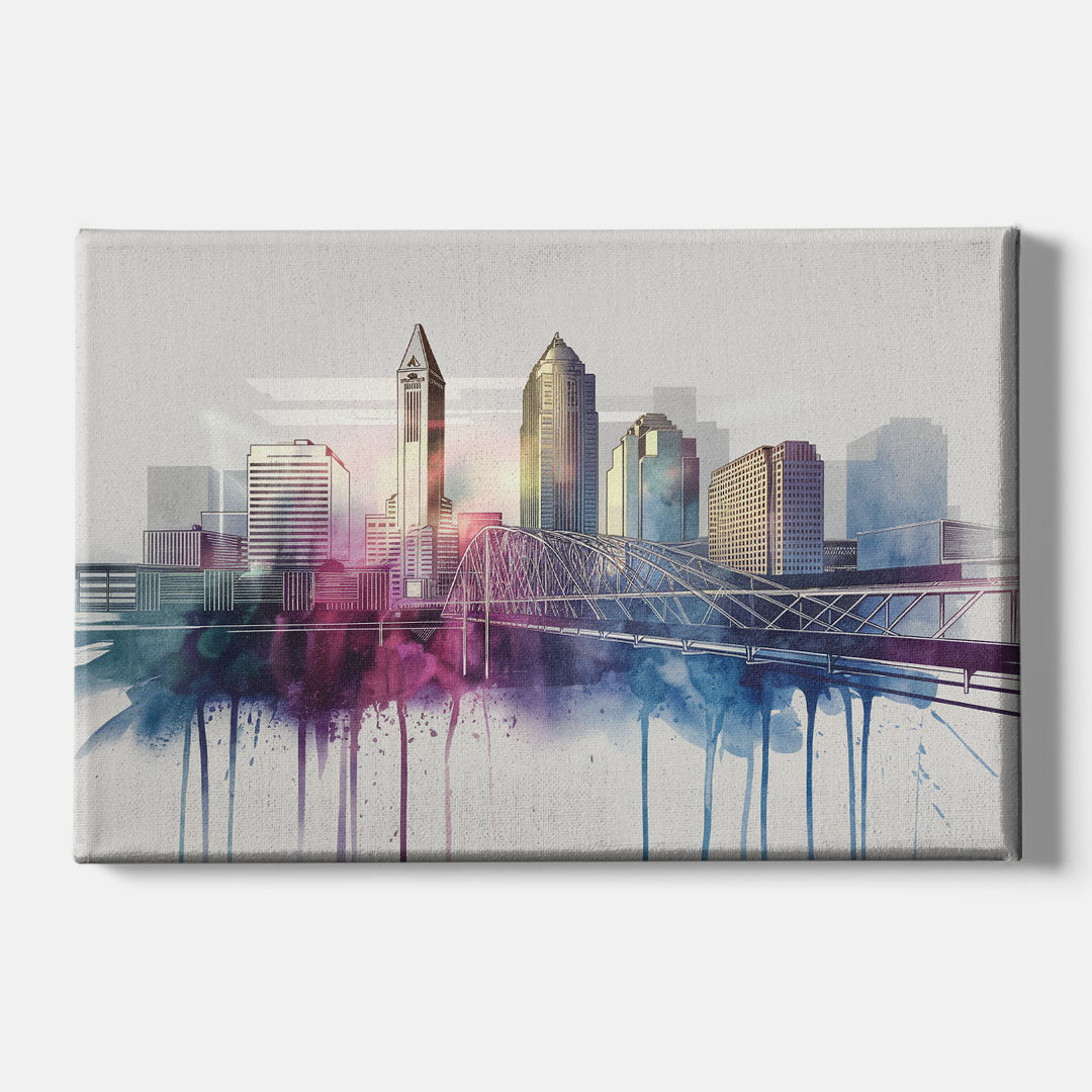 Columbus Ohio Skyline - Canvas Wall Art