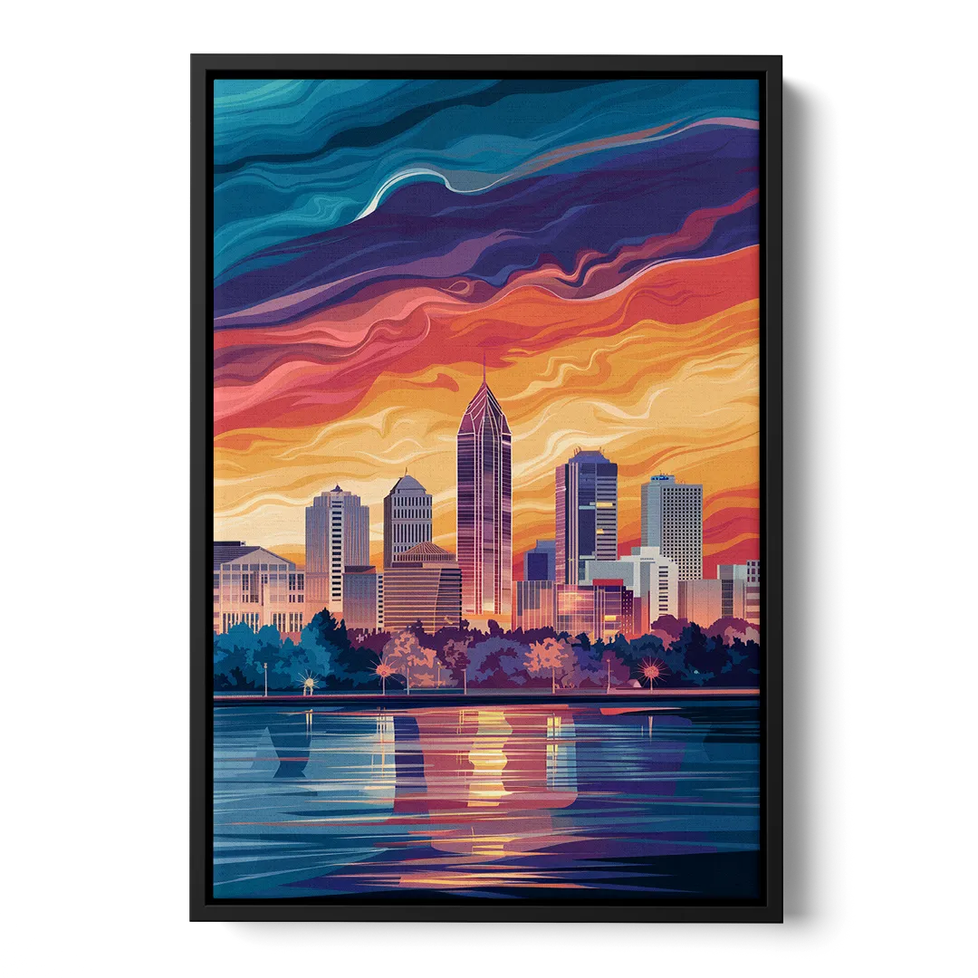 Atlanta Street Photography - Black Frame Canvas