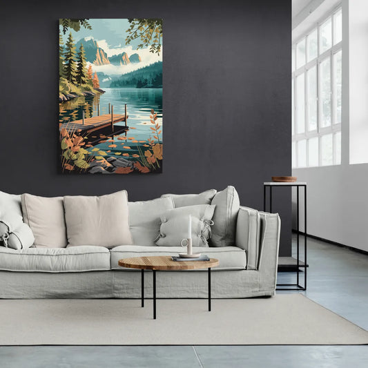 Ontario Lakeside Bliss - Canvas Wall Art Living Room